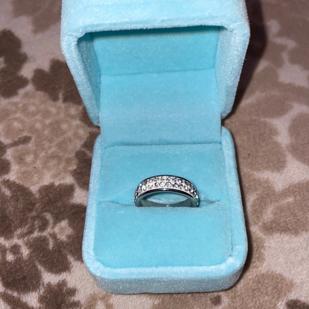 Beautiful ring in blue box